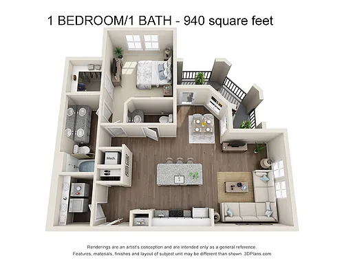 Floor plan 1X15
