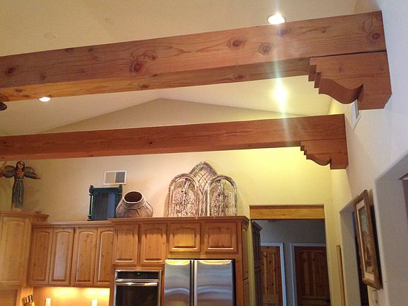 Beams in kitchen