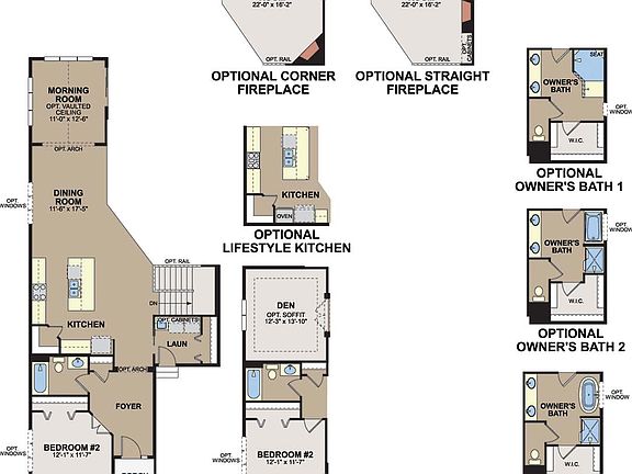 Sycamore 3-Car First Floor Options