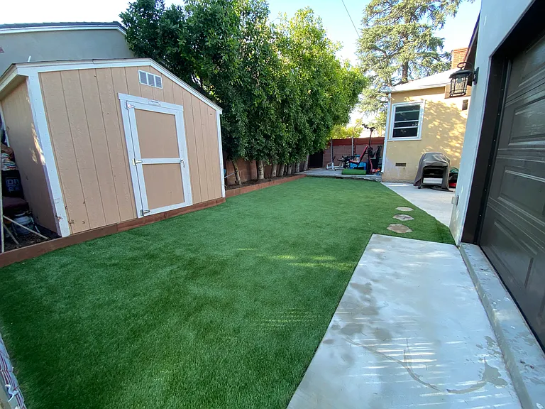 Turf backyard