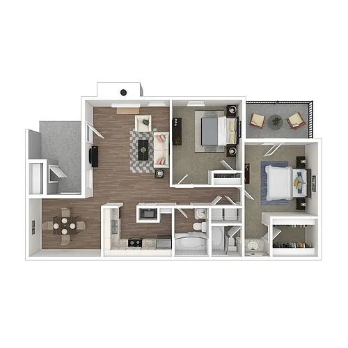 Floor plan 2x2 - Large Upgrade