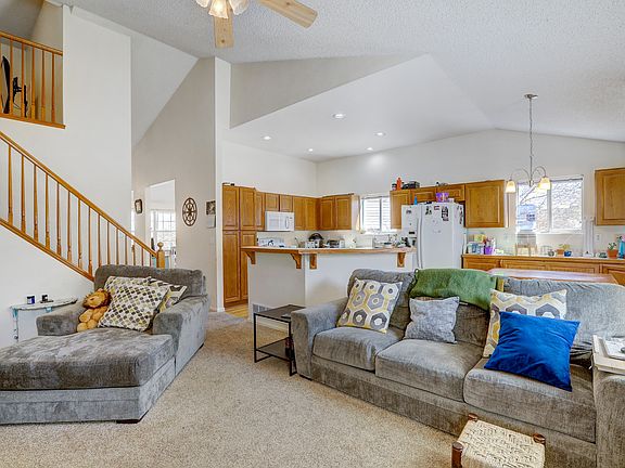 Open Floor Plan. Living Room, Kitchen & Stairs to Second Story.