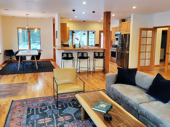 Living, dining, and kitchen