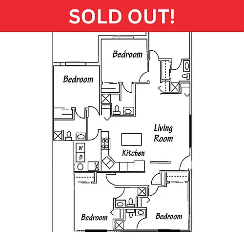 Floor plan Flat - 5 bed 5 bath