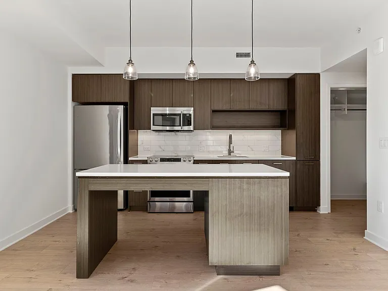 Modern kitchen with large kitchen island