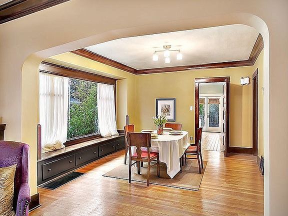 View from living rm in to dining rm.