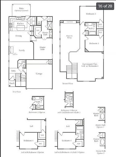 Floorplan, master suite is downstairs.
2 bedrooms & full bath upstairs