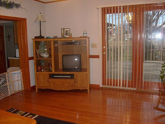 living room with french door going to back deck