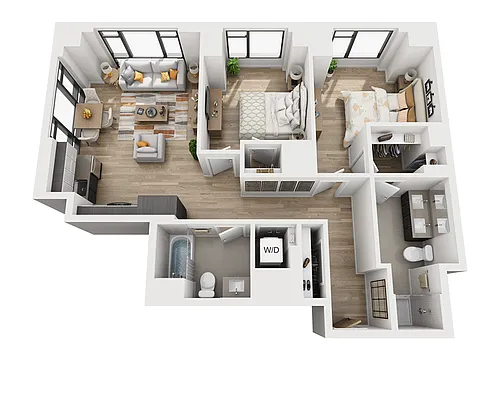 Floor plan Two Bedroom B2R
