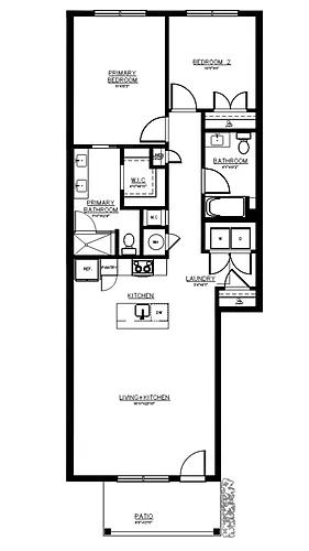 Floor plan 2bed Garden
