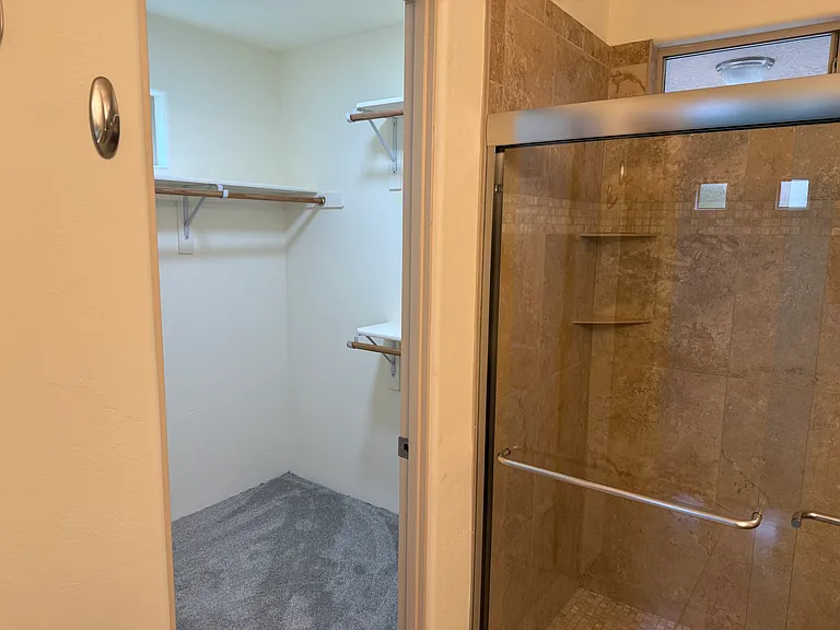 Walk in closet in primary