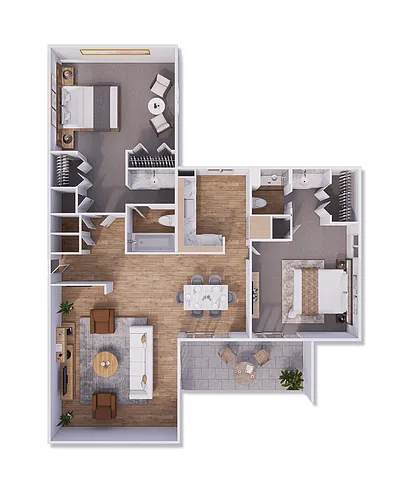 Floor plan Gardens B2