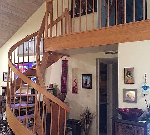 Custom staircase to loft BR