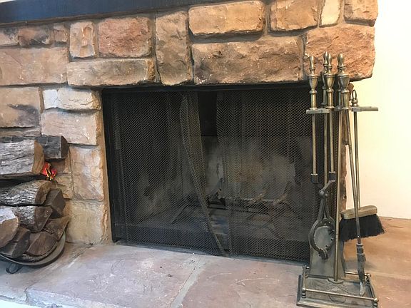 A fireplace