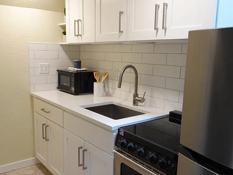 Renovated kitchen with new appliances