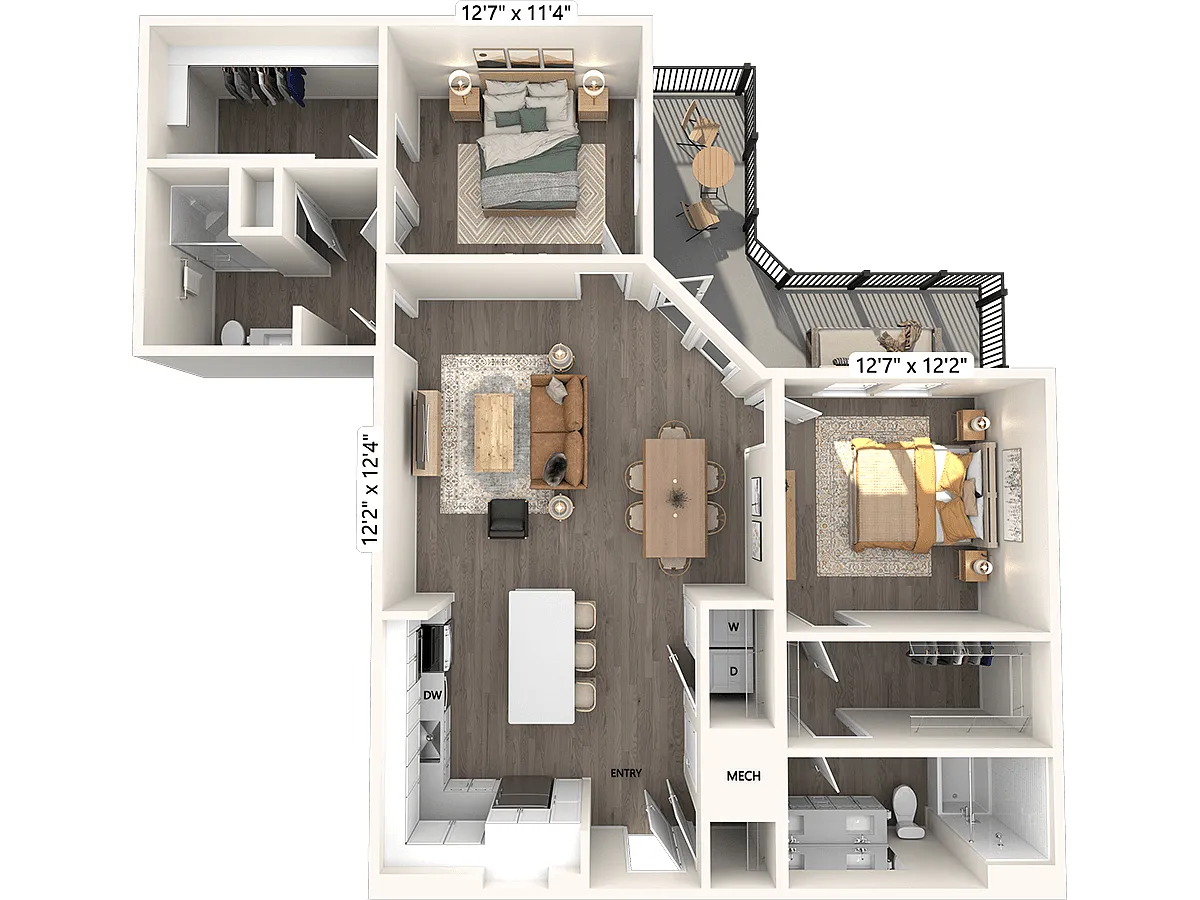 Floor plan B5-1229sf-248-648