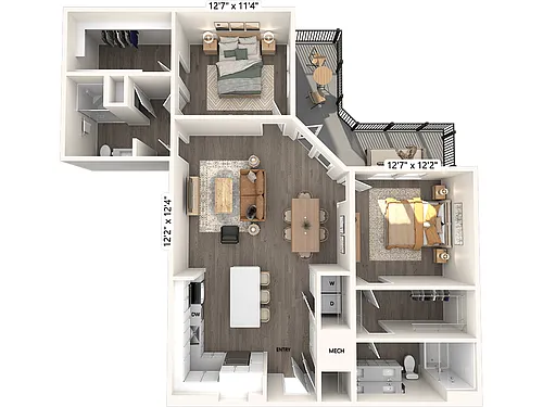 Floor plan B5-1229sf-248-648