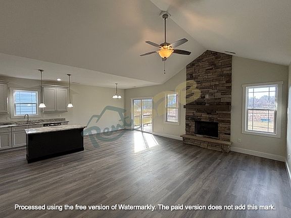 kitchen and living room