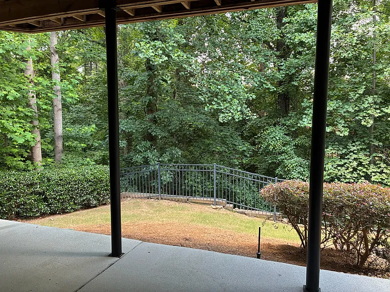 Outside patio with a view