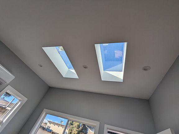 Skylights in the living room.