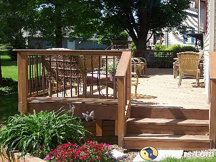 Side entrance off cedar deck