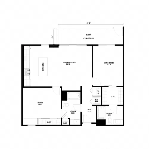 Floor plan 2 Bedroom 2