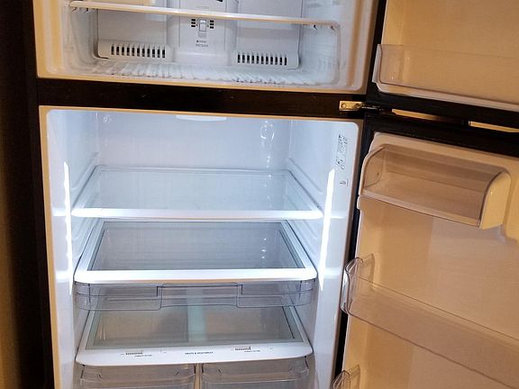 LG frig with LED lighting.