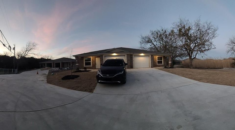 Duplex sits back off of the street