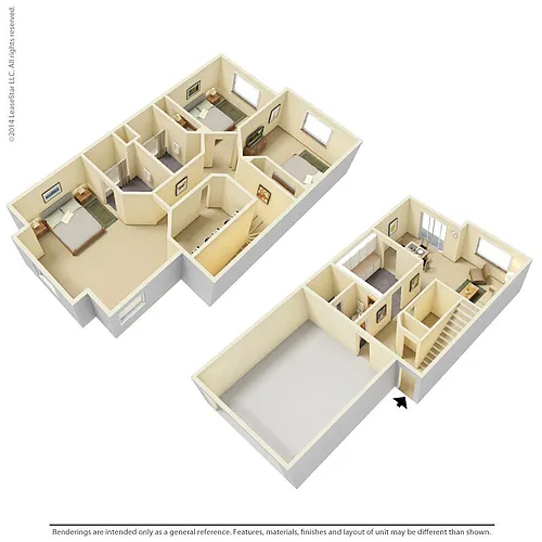 Floor plan 3 Bedroom - TH.C1