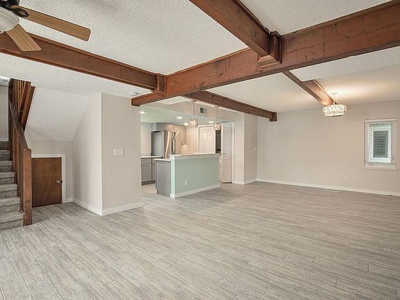 Kitchen and Dining, extra storage beneath stairs.