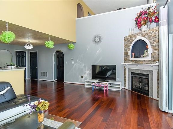 Living room has lots of sun light during the day.