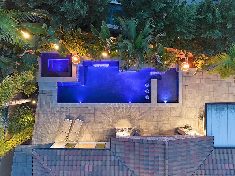 Overhead View of Pool & Spa