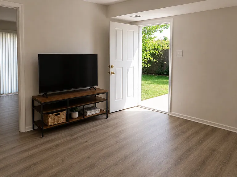 Front door to living area, also have another entrance from inside the garage.