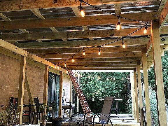 newly covered back porch