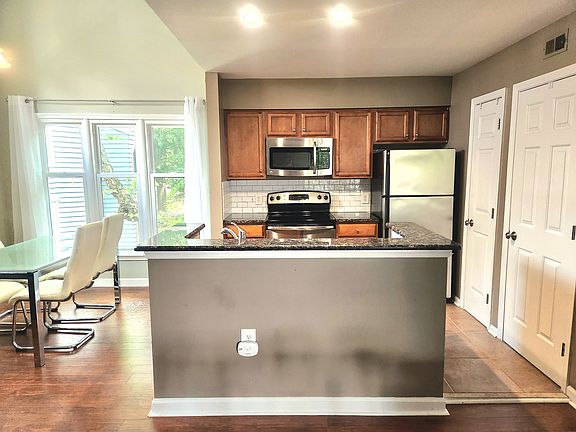 Fully stocked kitchen.