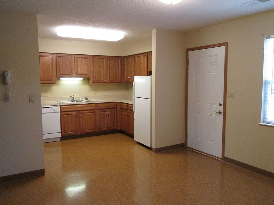 looking at kitchen from dining area