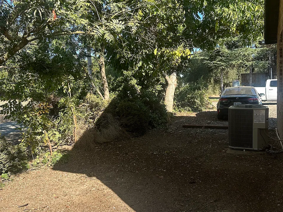 side yard perfect for parking