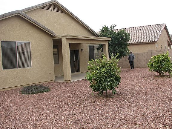 back yard w/ patio cover