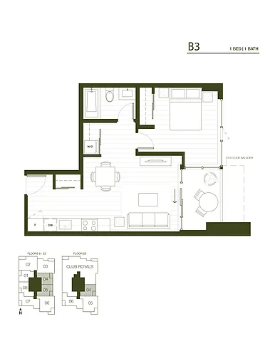 Floor plan Tower 2 - B3