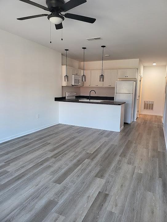 Open living and kitchen area