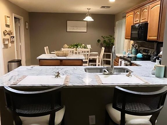 Kitchen island and sink