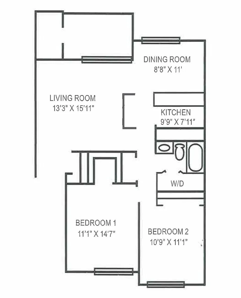 Floor plan HWAH 2x1 Angle