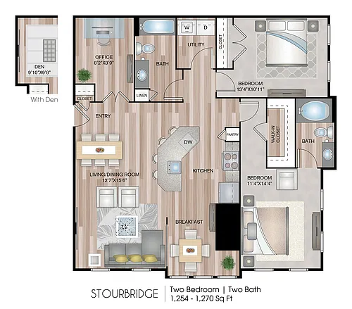 Floor plan Stourbridge with Den