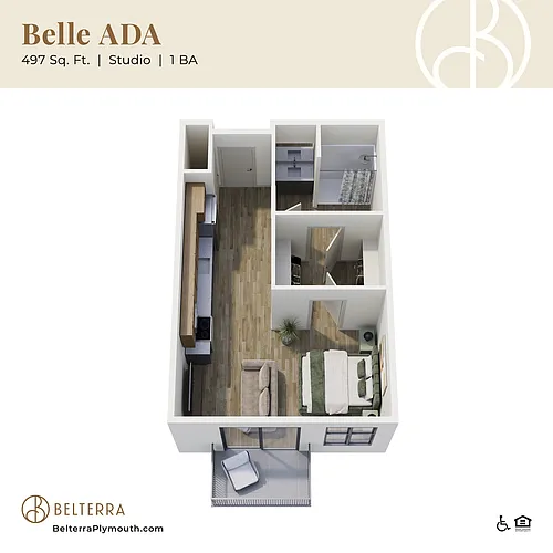 Floor plan Belle ADA - Affordable