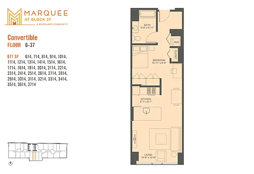 Floor plan Convertible x 14
