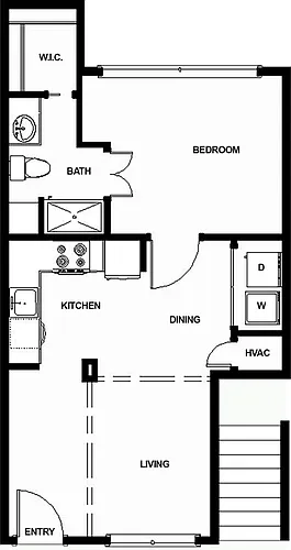 Floor plan A1 1 Bed 1 Bath