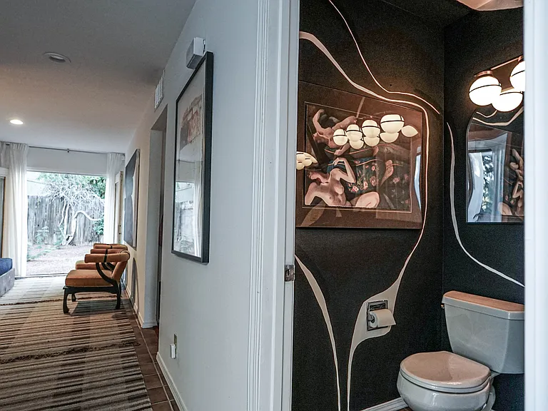 Powder Room towards Library