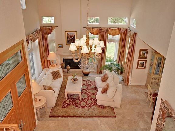 Aerial shot of the living room