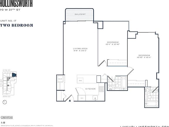 2nd image of 70 W 37th St #917A