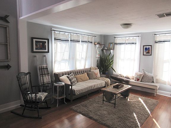Living room with new windows and natural light
